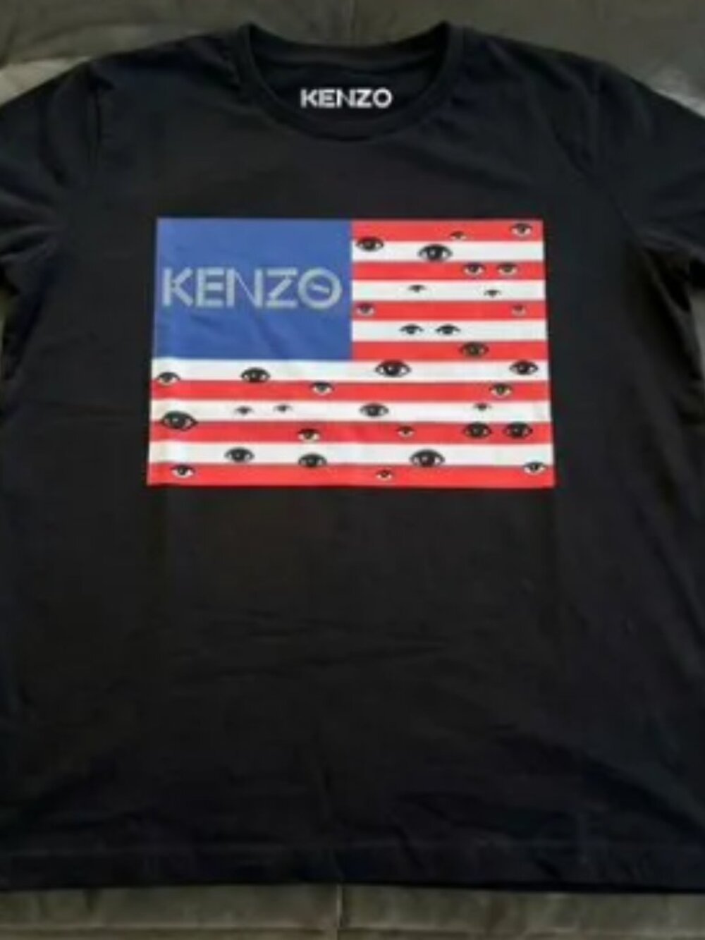 Kenzo Eye Flag Graphic T-Shirt Black